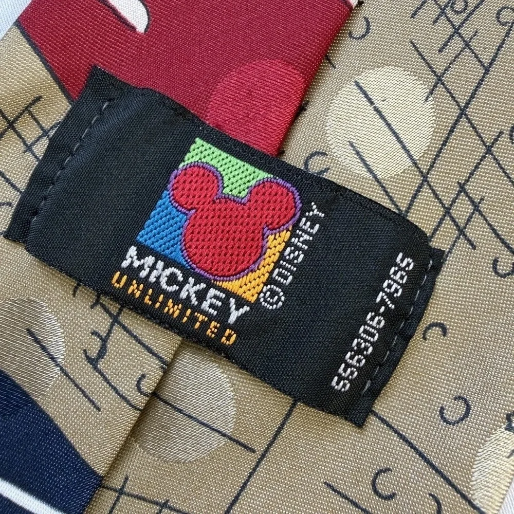 Vintage Mickey and Goofy Unlimited Polyester Soccer Neck Tie Rare 1990s